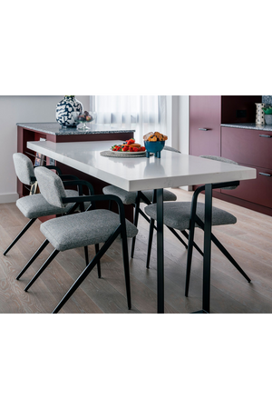 Black Steel Framed Dining Table | Liang & Eimil Alpar | Oroa.com