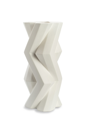 Geometrical White Ceramic Vase | Liang & Eimil Boccio | Oroa.com
