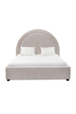 Taupe Chenille Arched King Bed | Liang & Eimil Lagos | Oroa.com