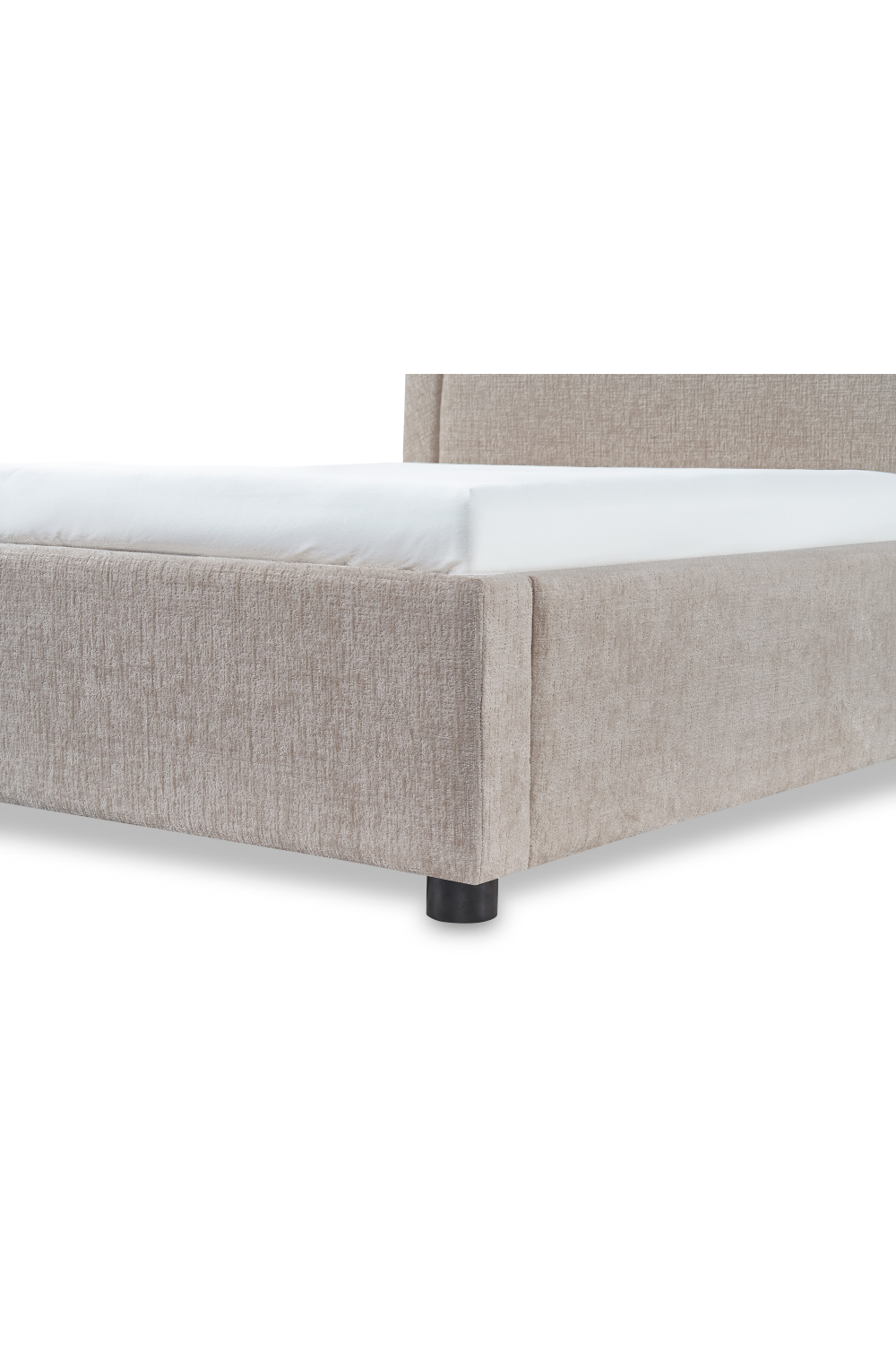 Taupe Chenille Arched King Bed | Liang & Eimil Lagos | Oroa.com