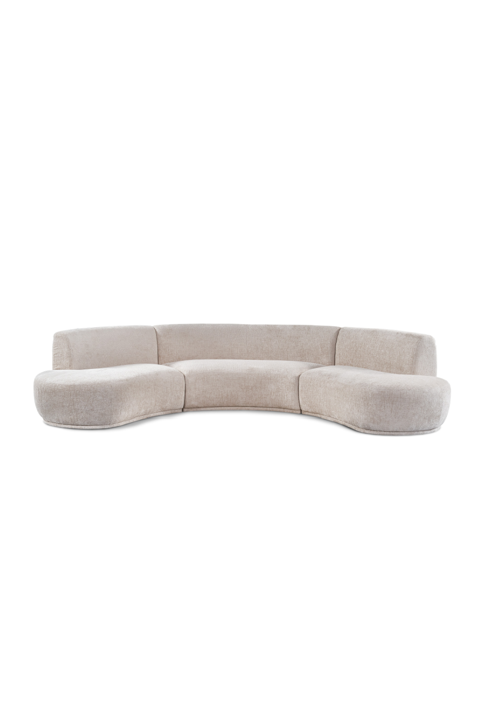 Taupe Chenille Curved Sofa | Liang & Eimil Pip | Oroa.com