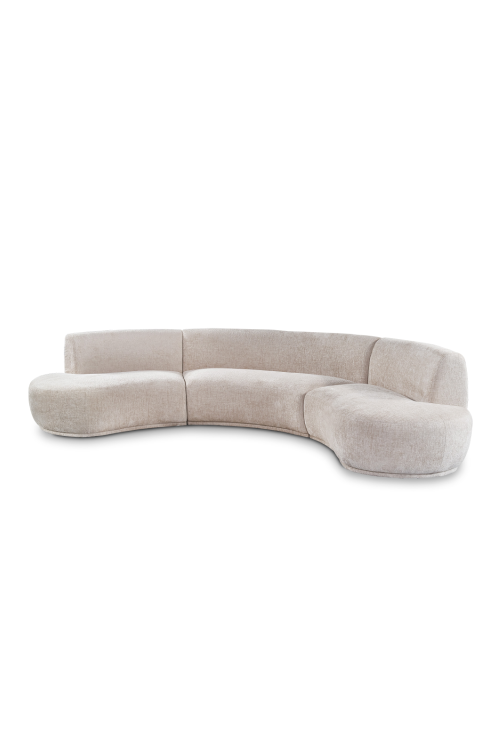 Taupe Chenille Curved Sofa | Liang & Eimil Pip | Oroa.com