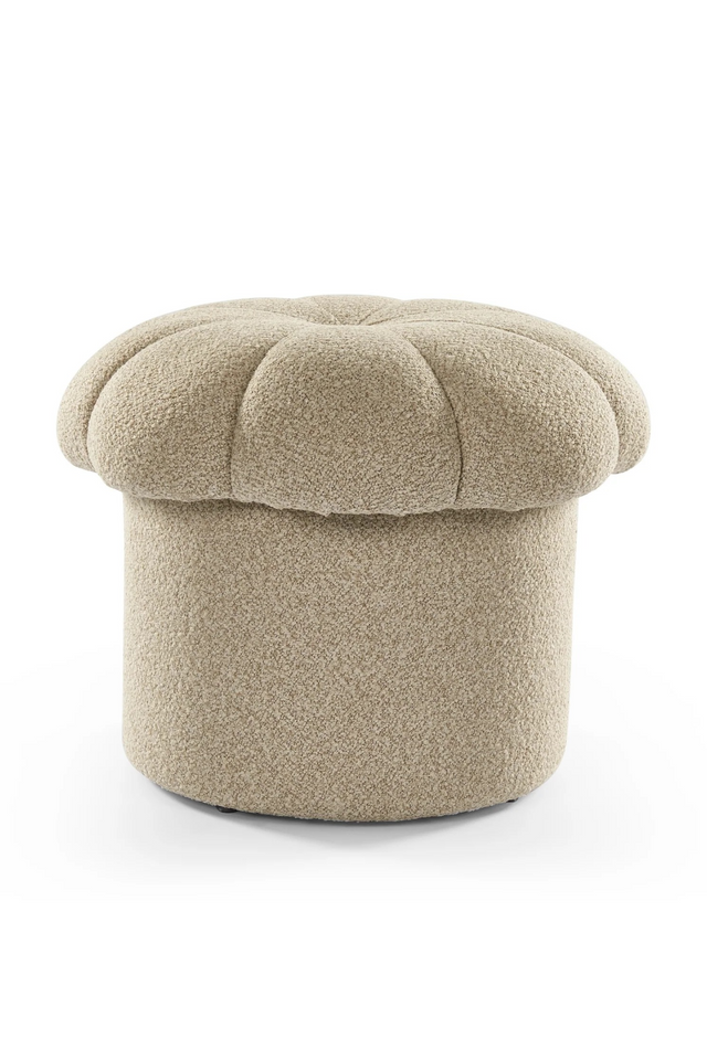 Beige Scalloped Footstool | Liang & Eimil Lis | Oroa.com