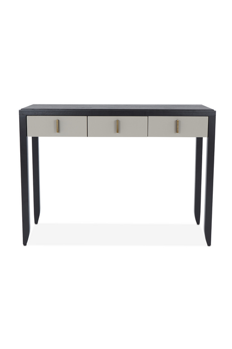 Taupe Leather 3-Drawer Dressing Table | Liang & Eimil Garda | Oroa.com