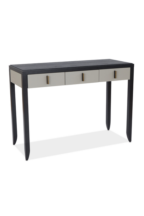 Taupe Leather 3-Drawer Dressing Table | Liang & Eimil Garda | Oroa.com