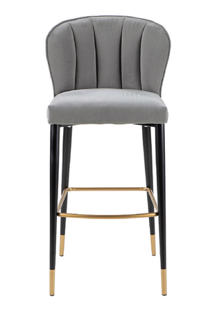 Gray Velvet Bar Stool | Liang & Eimil Maya | Oroatrade.com