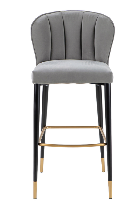 Gray Velvet Bar Stool | Liang & Eimil Maya | Oroatrade.com