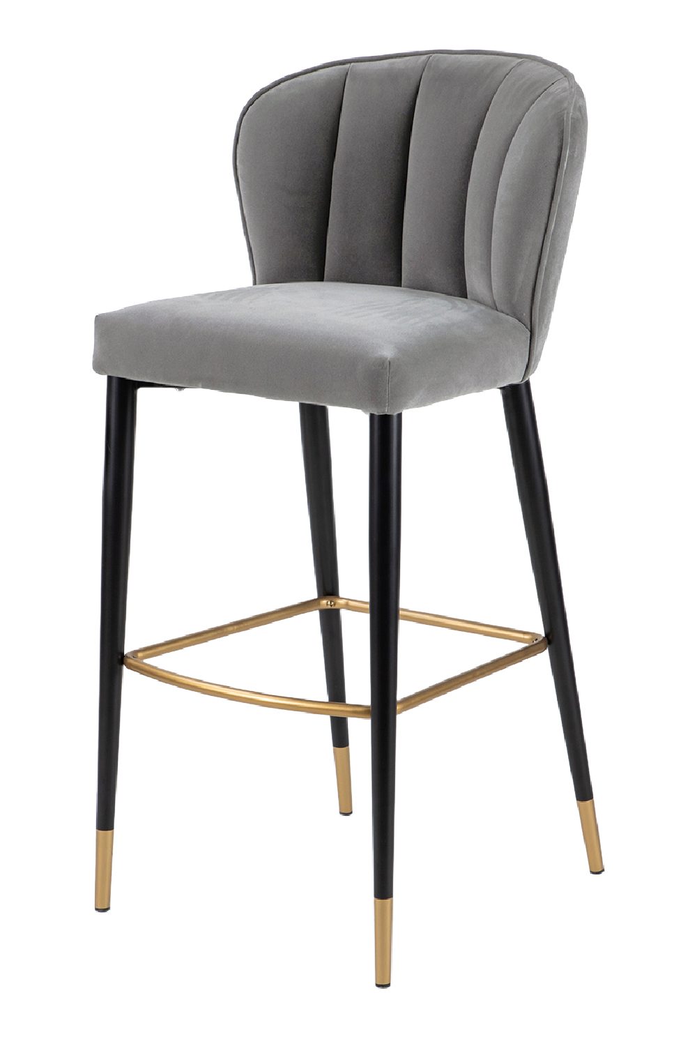 Gray Velvet Bar Stool | Liang & Eimil Maya | Oroa.com