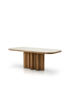 Travertine Marble Dining Table | Liang & Eimil Corinthian | Oroa.com