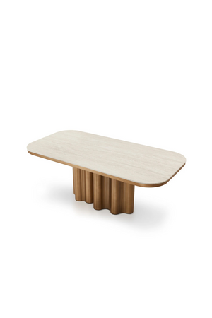 Travertine Marble Dining Table | Liang & Eimil Corinthian | Oroa.com