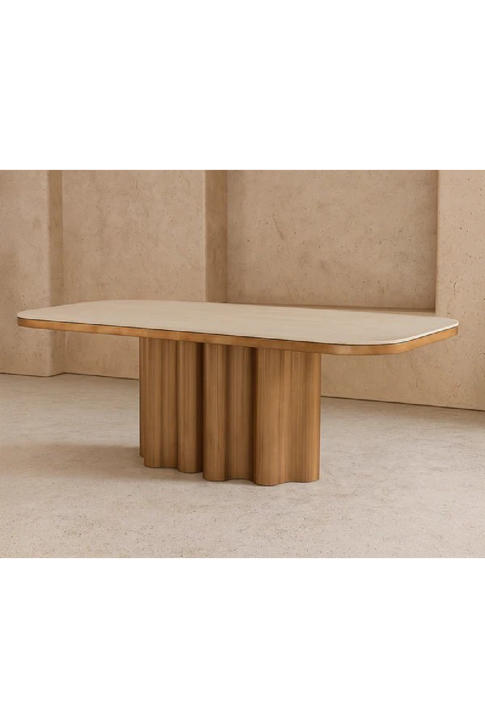 Travertine Marble Dining Table | Liang & Eimil Corinthian | Oroa.com