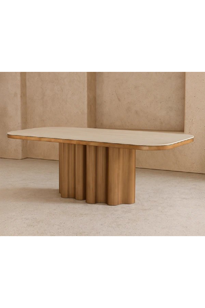 Travertine Marble Dining Table | Liang & Eimil Corinthian | Oroa.com