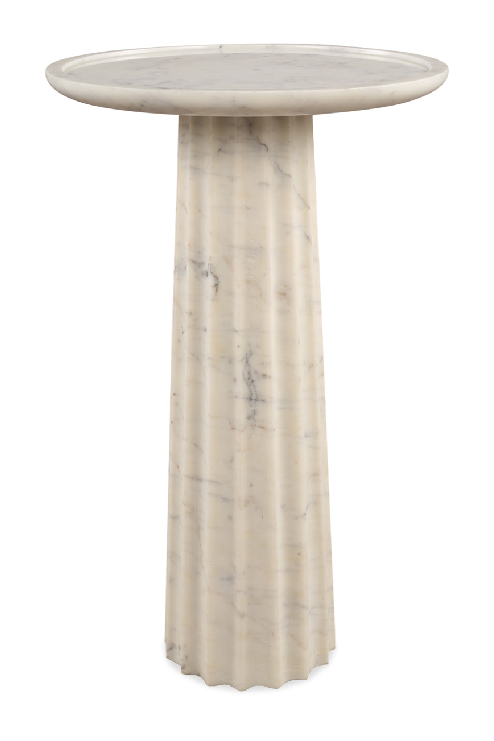 Fluted White Marble Side Table | Liang & Eimil Romano | Oroatrade.com