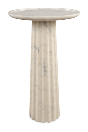 Fluted White Marble Side Table | Liang & Eimil Romano | Oroatrade.com