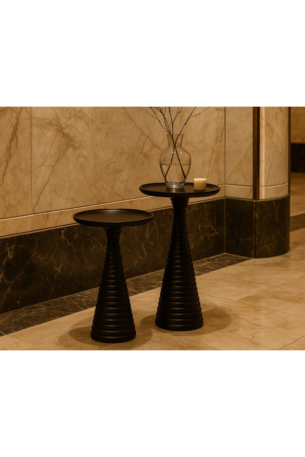 Ridged Bronze Side Tables (2) | Liang & Eimil Othelo | Oroa.com