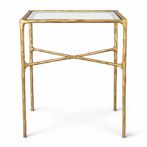   Textured Brass Round Side Table | Oroa.com