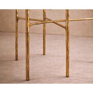   Textured Brass Round Side Table | Oroa.com
