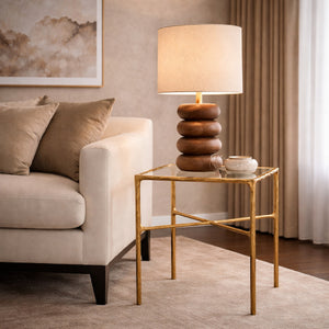  Textured Brass Round Side Table | Oroa.com