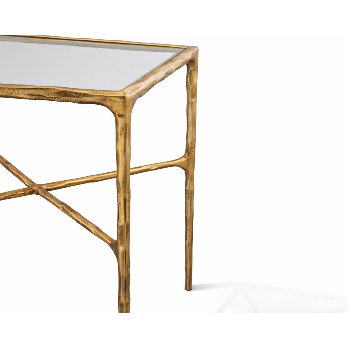   Textured Brass Round Side Table | Oroa.com