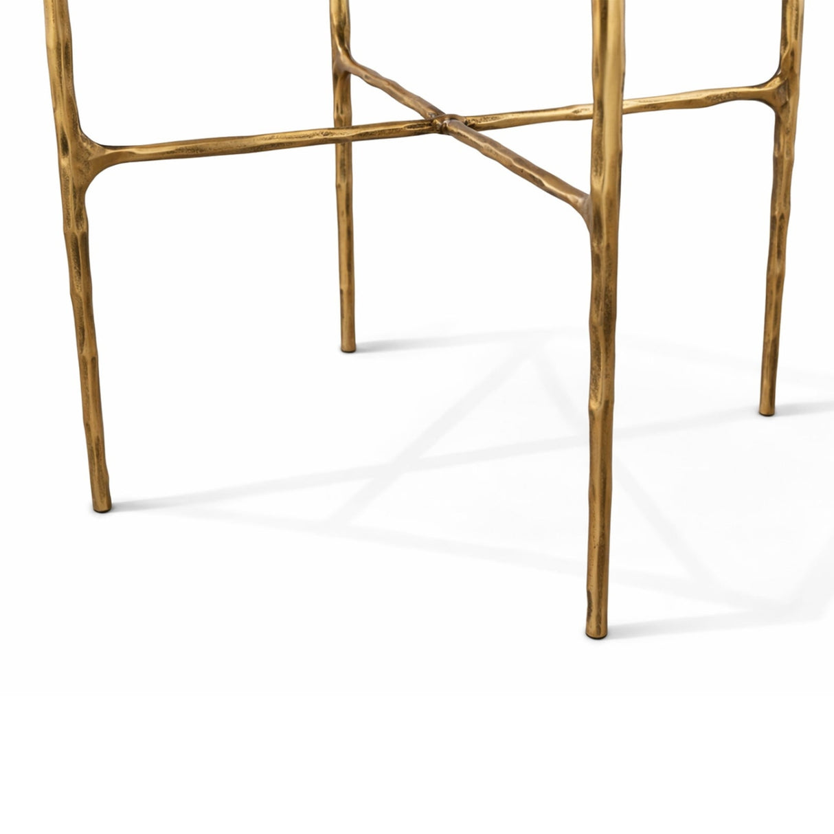   Textured Brass Round Side Table | Oroa.com