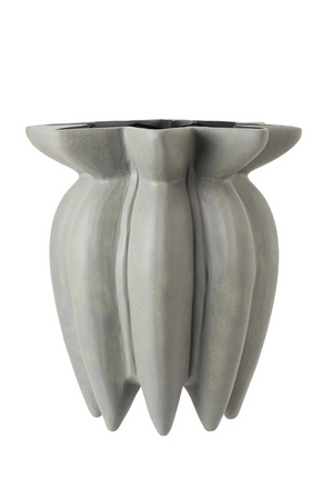 Gray Ceramic Fluted Vase | Liang & Eimil Petra | Oroa.com