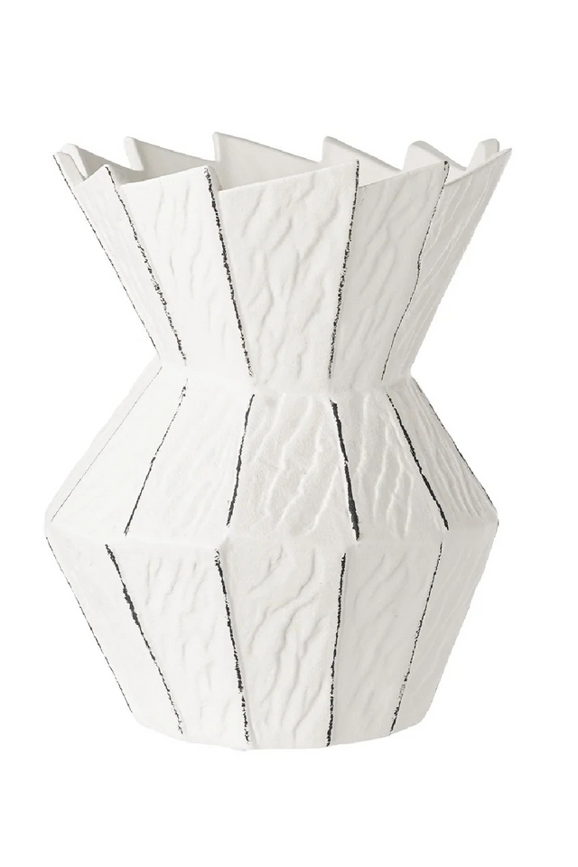 Textured White Ceramic Vase | Liang & Eimil Cresta | Oroa.com