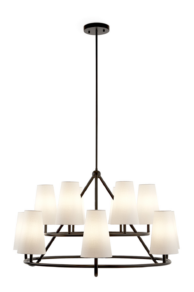 12 Conincal Shades Chandelier | Liang & Eimil Gildan | Oroa.com