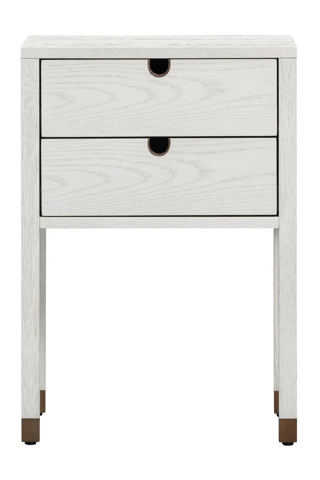 White Wooden 2-Drawer Bedside Table | Liang & Eimil Alcudia | Oroa.com