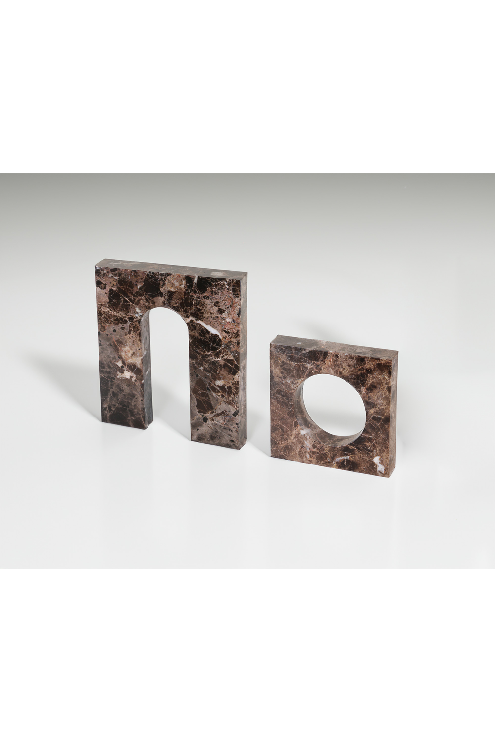 Brown Marble Square Sculpture | Liang & Eimil Nafello | Oroa.com