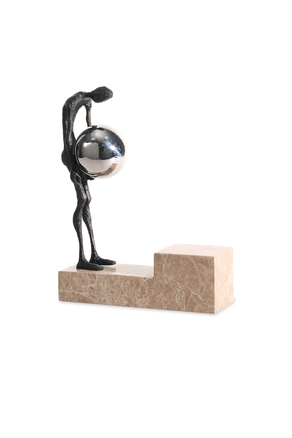 Abstract Human Bronze Sculpture | Liang & Eimil Contemplation | Oroa.com