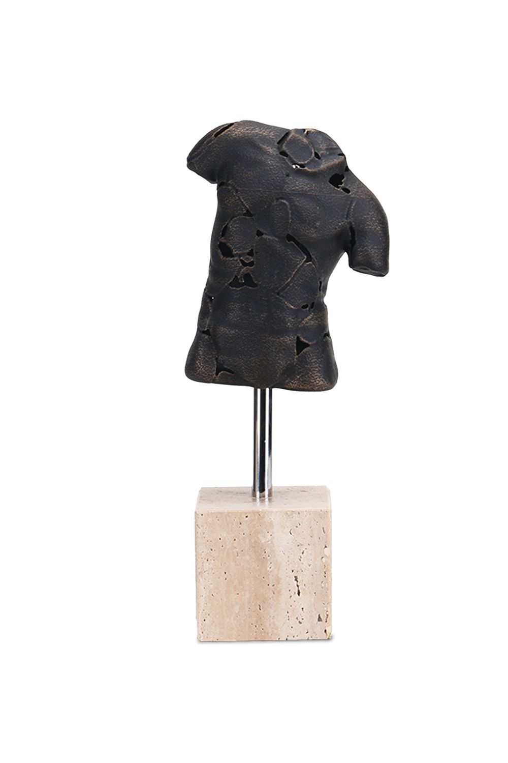 Dark Bronze Torso Sculpture | Liang & Eimil Scarred Elegance | Oroa.com