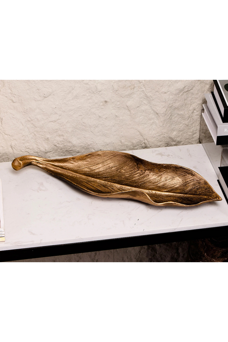   Golden Bronze Leaf Sculpture | Oroa.com