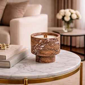   Brown Marble Candle | Oroa.com