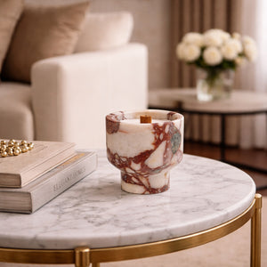   Rufous Toned Marble Candle | Oroa.com