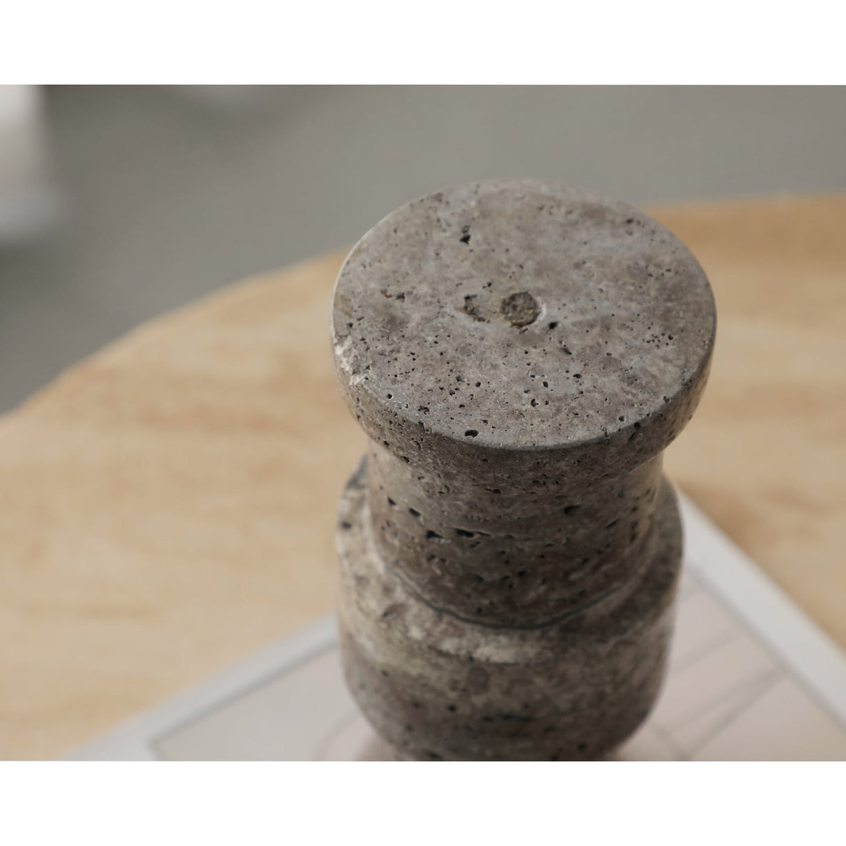   Brown Marble Hourglass Candle Holder | Oroa.com