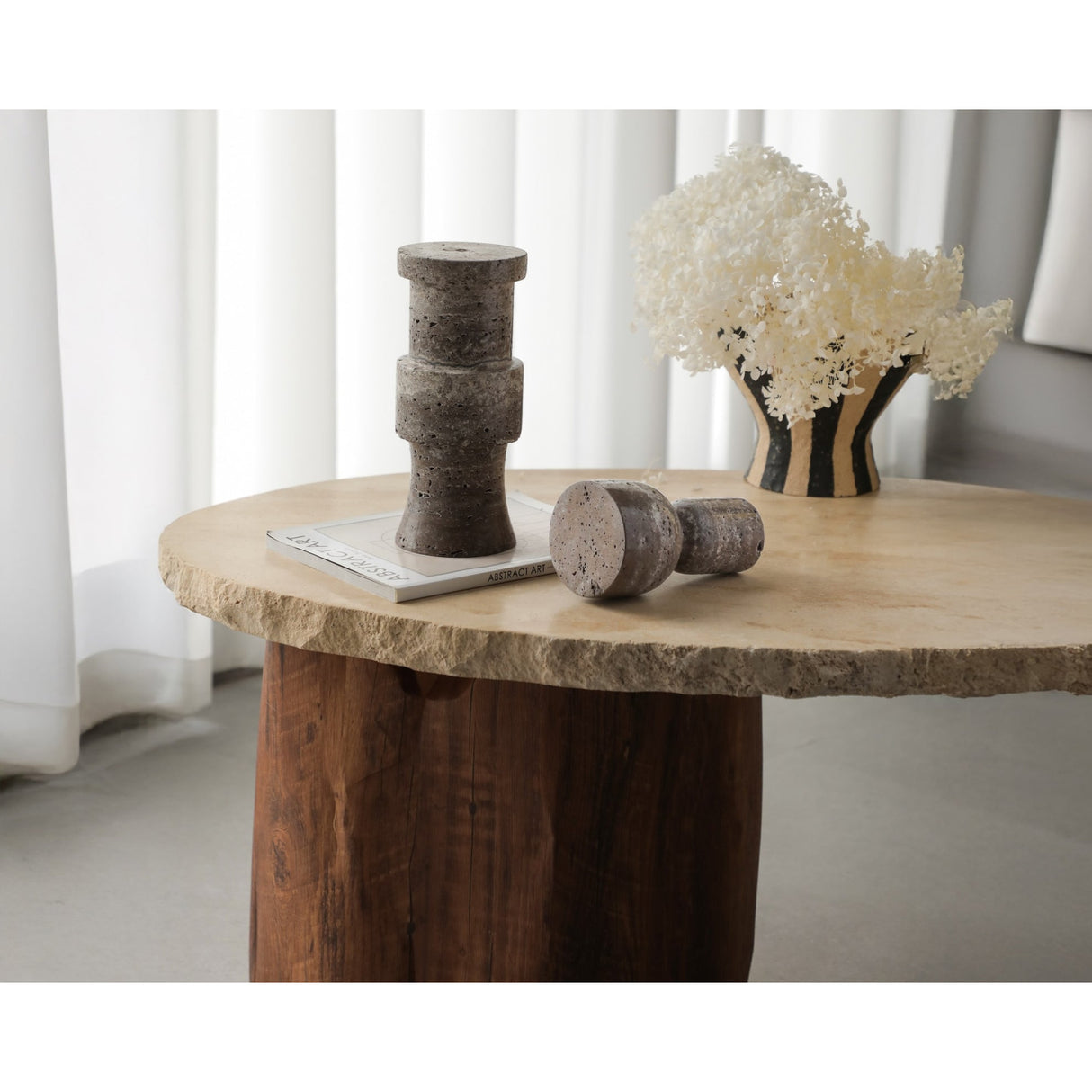   Brown Marble Hourglass Candle Holder | Oroa.com