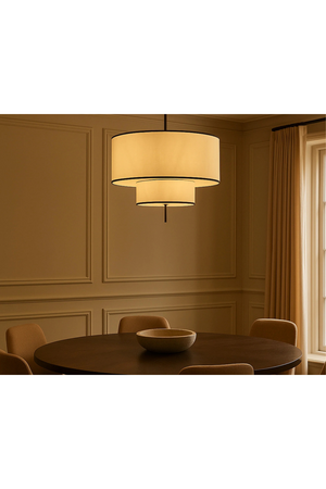 Layered White Linen Pendant Lamp | Liang & Eimil Aris | Oroa.com