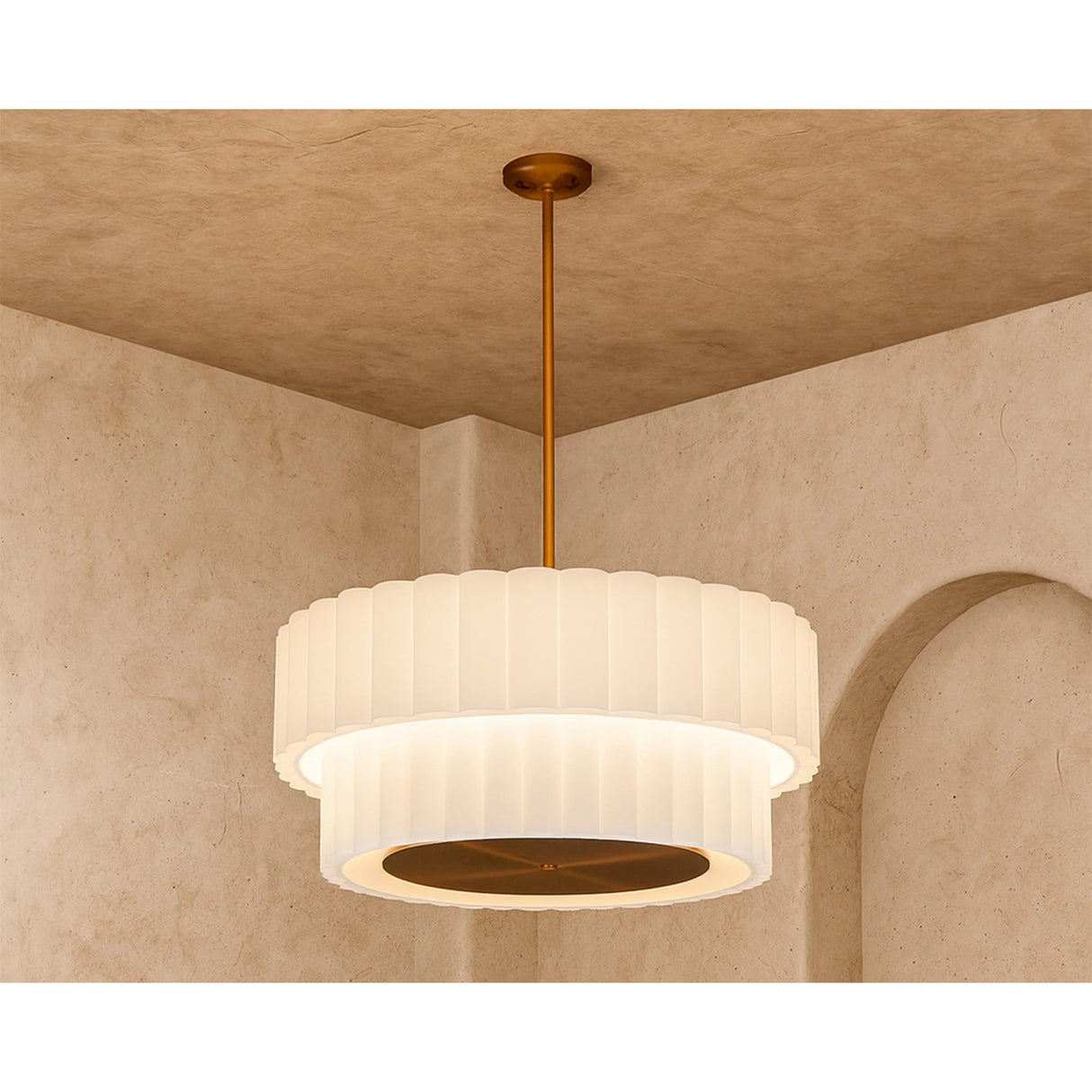   Modern furniture - Ribbed Glass Tiered Chandelier - www.oroa.com | Oroa.com