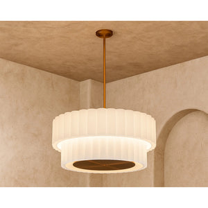   Modern furniture - Ribbed Glass Tiered Chandelier - www.oroa.com | Oroa.com