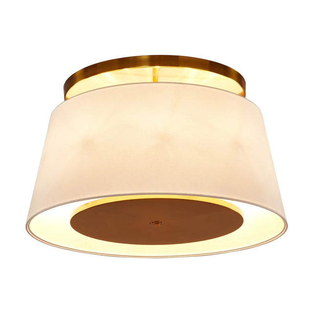 Modern furniture - White Linen Gold Ceiling Lamp - www.oroa.com