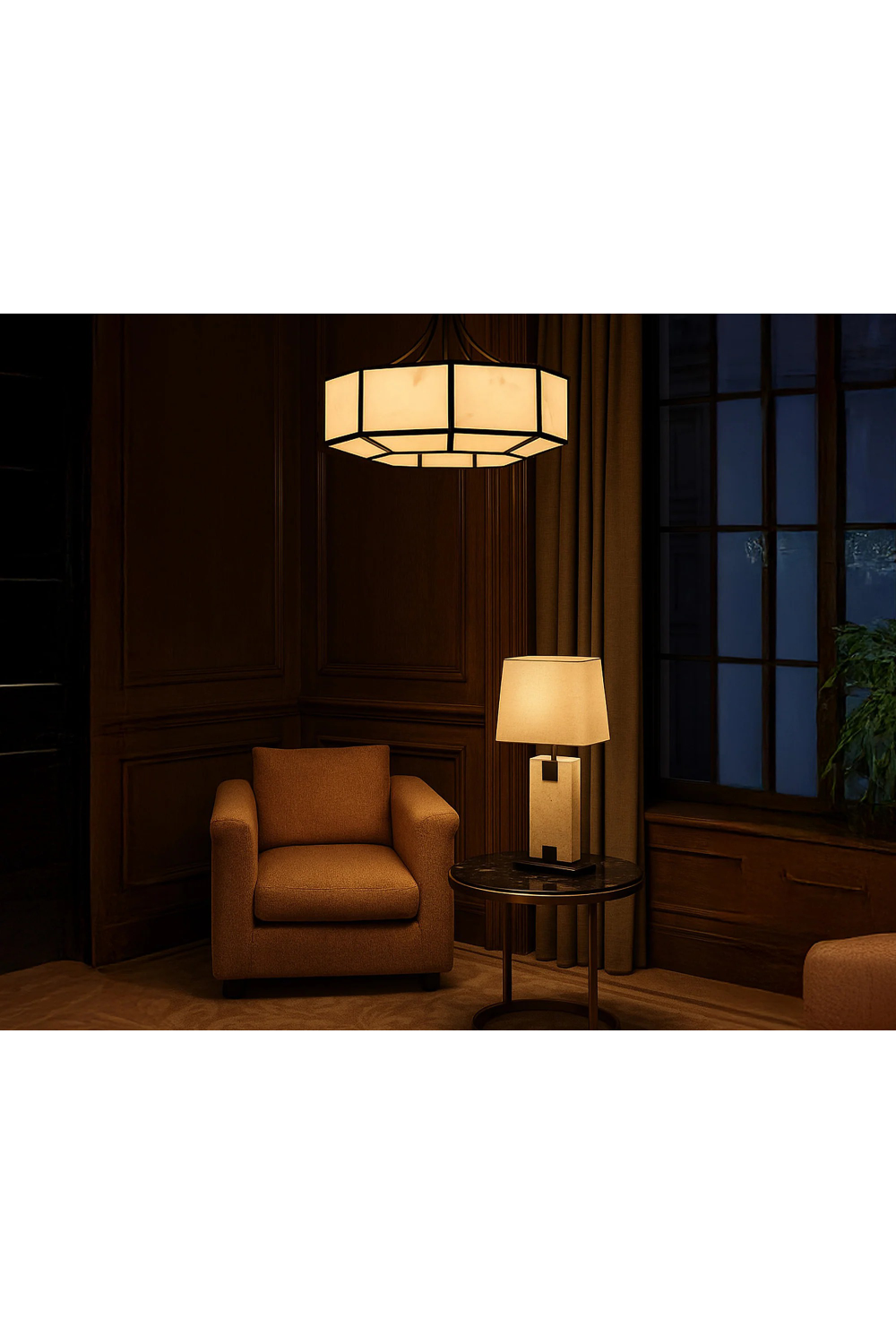 Faceted Alabaster Pendant Lamp | Liang & Eimil Allen | Oroa.com