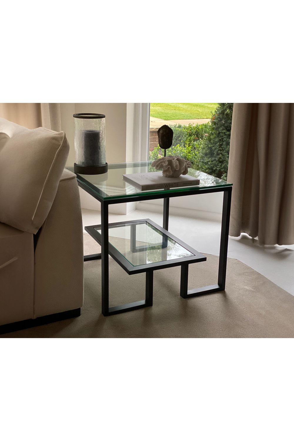 Glass Bronze Frame Side Table | Liang & Eimil Mayfair | Oroa.com