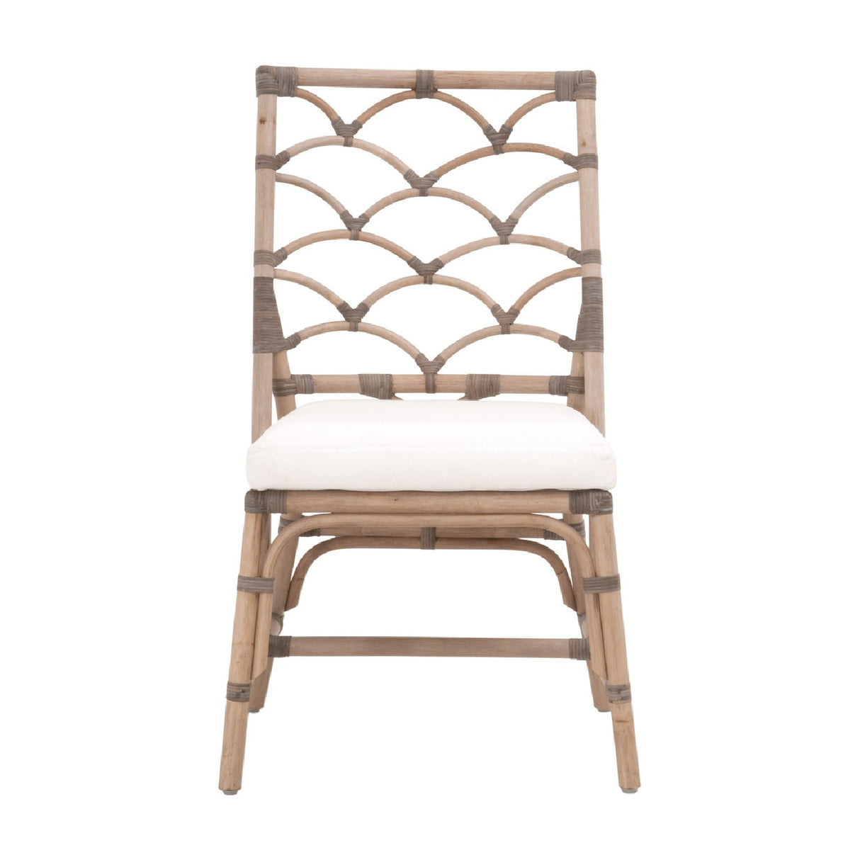   Matte Gray Rattan Dining Chairs (2) | Oroa.com