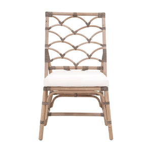   Matte Gray Rattan Dining Chairs (2) | Oroa.com