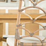Matte Gray Rattan Dining Chairs (2) | Living Essentials Crescent