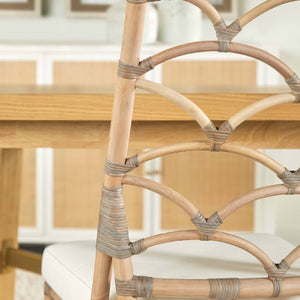   Matte Gray Rattan Dining Chairs (2) | Oroa.com