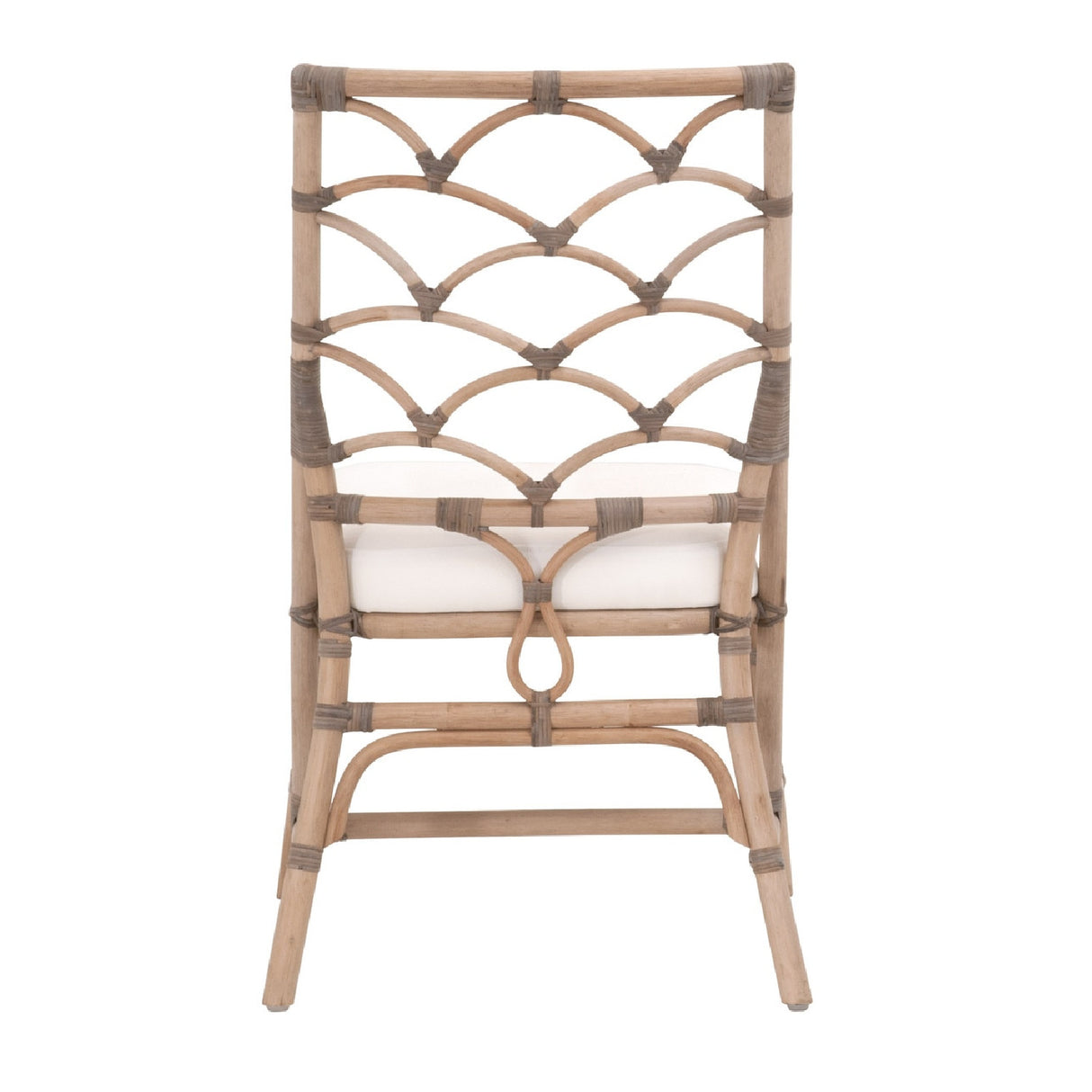  Matte Gray Rattan Dining Chairs (2) | Oroa.com