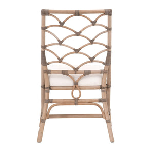   Matte Gray Rattan Dining Chairs (2) | Oroa.com