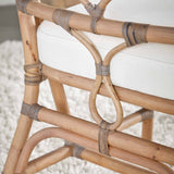 Matte Gray Rattan Dining Chairs (2) | Living Essentials Crescent