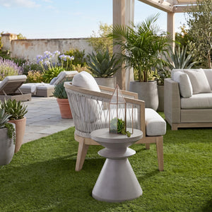  Gray Concrete Indoor/Outdoor Accent Table | Oroa.com